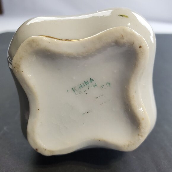 Vintage Nippon Vase Porcelain Painted Floral Design with Handles 5'' Tall - Picture 8 of 9